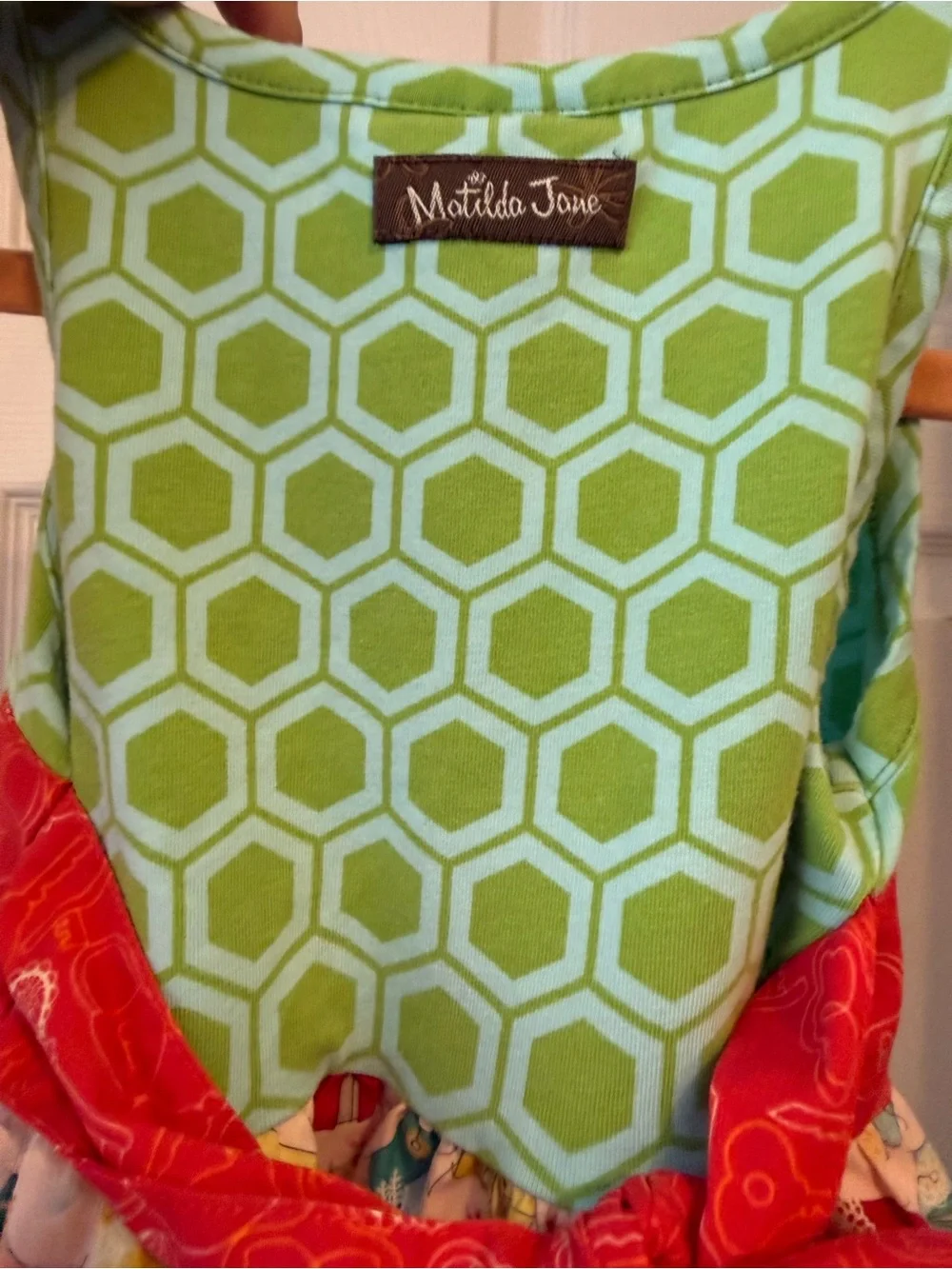 Matilda Jane Green & Red Tent Print Dress